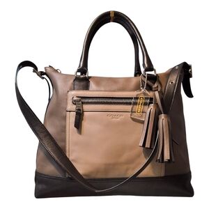Coach Legacy Rory Colorblock Leather Satchel with Shoulder Strap